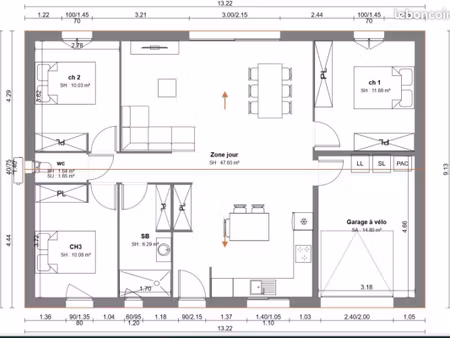 maison 4 pièces 87 m²