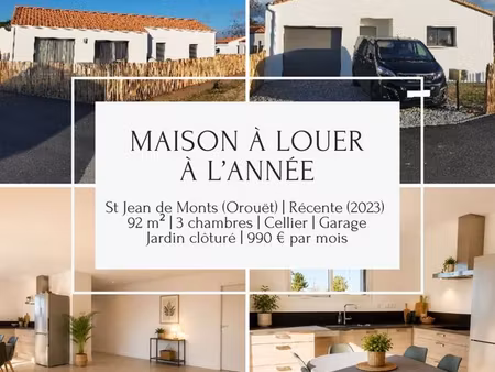 maison récente 3 chambres jardin garage