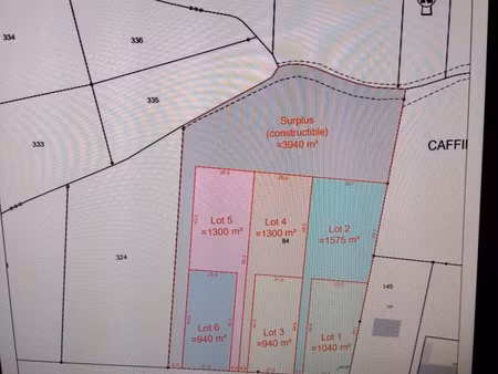 parcelles de terrain constructible