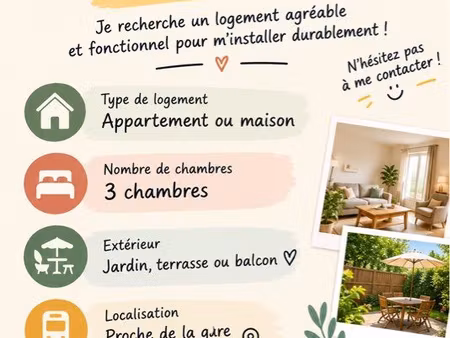 recherche  appartement ou maison
