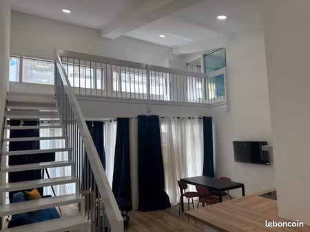 grand loft t2 meuble avec piscine et parking