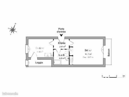appartement t1 33 m2