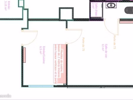 studio de 20 m² équipé et meublé