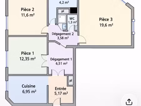 appartement 71 m2 créteil 1269 cc