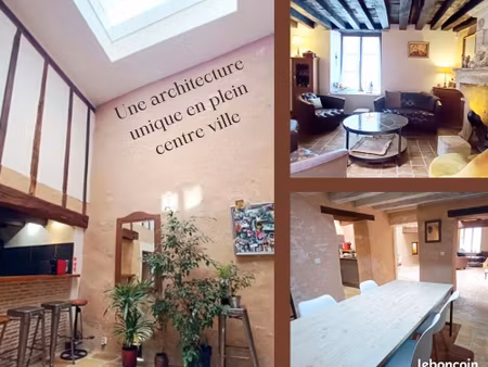 hyper-centre châteauroux – maison de caractère atypique – 188 m² – 4 chambres – 2 terrasse