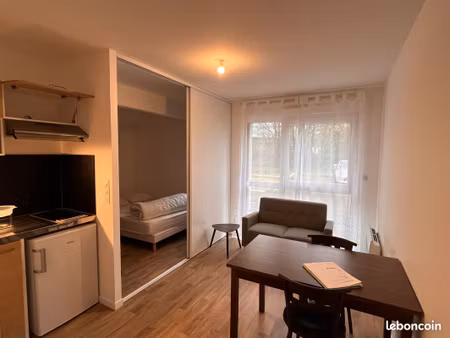 studio meublé 26 m² – résidence récente avec parking – terres noires / les flâneries