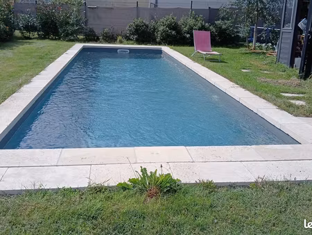 maison plain pied ossature bois avec piscine