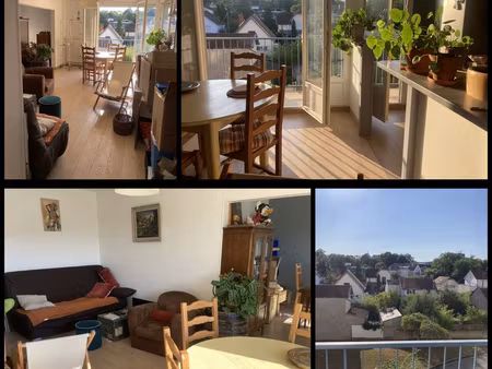 appartement f5 lumineux avec balcons et verdure dans un petit immeuble résidentiel très ca