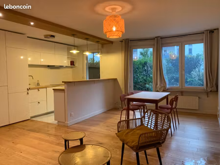 t3 meublé 60m2 avec jardin privatif 30m2