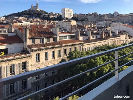 t2 meublé - vue panoramique notre dame de la garde - dernier étage - ascenseur