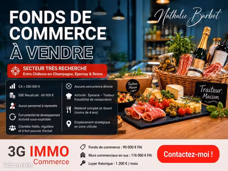 vente fonds de commerce | fonds de commerce | 80 m² | châlons-en-champagne