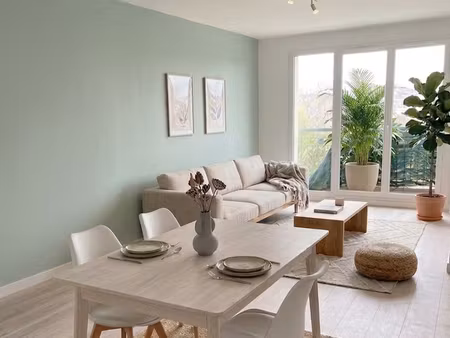 t3 meublé 65m² — secteur gare mantes-la-jolie — balcon + 2 parkings