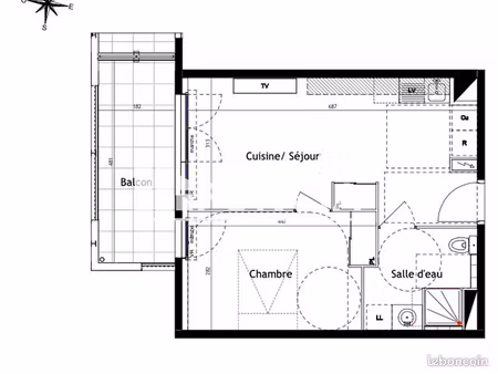 appartement 2 pièces 39 m²