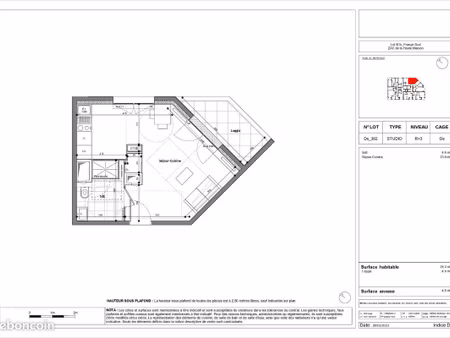 appartement 1 pièce 28 m²