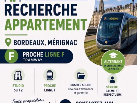 recherche studio meublé bordeaux-mérignac