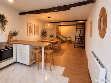 t3 atypique en triplex esprit loft – 60 m² carrez / environ 80 m² au sol