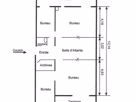 orléans - loue bureau 100m²