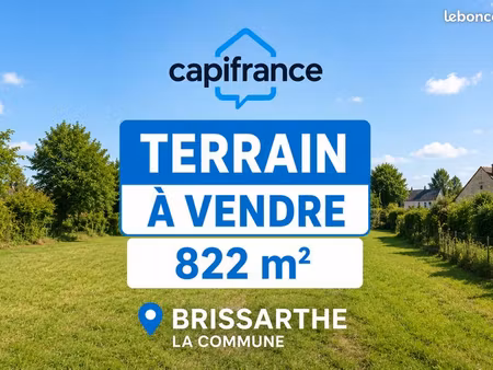 terrain 822 m² brissarthe