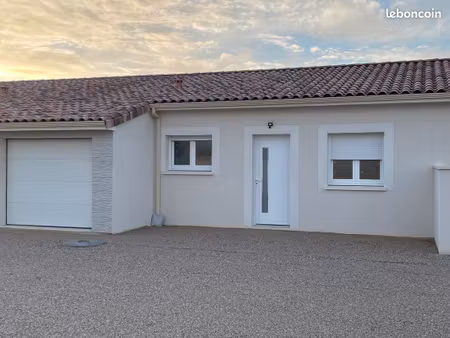 maison neuve plain pied/ 3 chambres / jardin / garage
