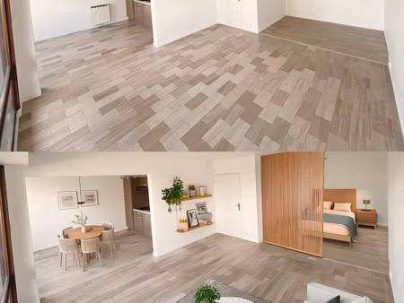 t1 bis standing île de nantes avec coin chambre et parking moto et vélo