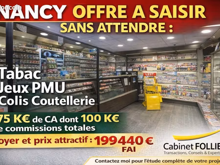 fonds de commerce 45 m² nancy