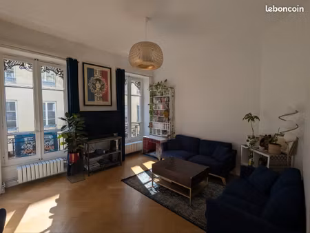 t3 meublé 66 31 m2 - masséna / cours vitton (lyon 6) - traversant  lumineux  entièrement é