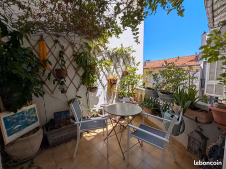 nice libération/diderot – 3 pièces traversant 82 m² – dernier étage – terrasse sud – dpe b