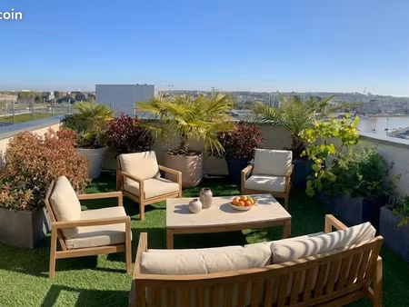 dernier étage rooftop 125m² -2 terrasses -vue cité du vin