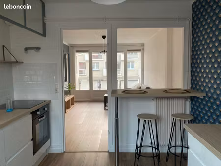 a louer - caen centre - appartement meublé 2 pièces 46m²