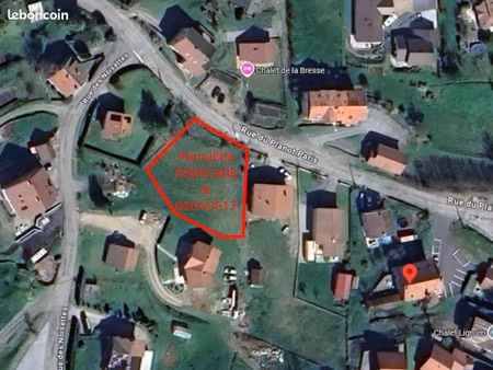 très beau terrain 1200m² idéalement placé à la bresse