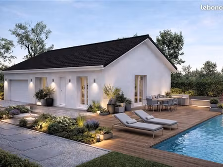 projet de construction d'une maison de 87 m² avec terrain à vif (38)