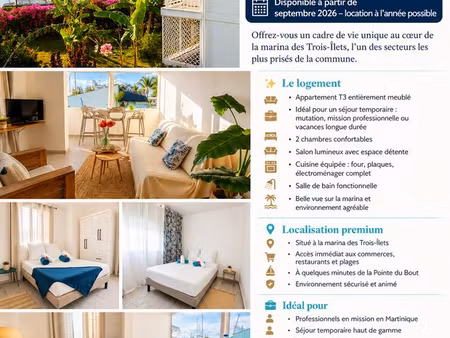 t3 marina pointe du bout - trois ilets