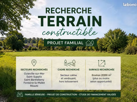 recherche terrain constructible – projet familial
