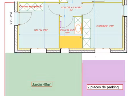appartement meublé 30 m² charges comprises – climatisé