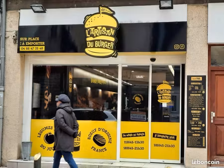 à vendre – fonds de commerce restauration (burgers) – mende