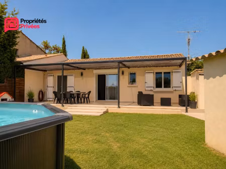villa uzès 4 pièce(s) 87 m2  3 chambres   terrain de 387m2   terrasse