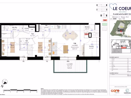 vente appartement 3 pièces 67.4 m² à la plagne (73210)  531 200 €