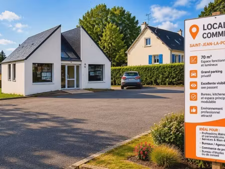 location locaux professionnels 3 pièces 70 m² à saint-jean-la-poterie (56350)  720 €