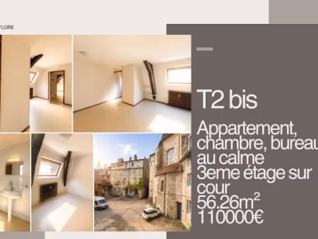 vente appartement 3 pièces 56.26 m² à besançon (25000)  110 000 €