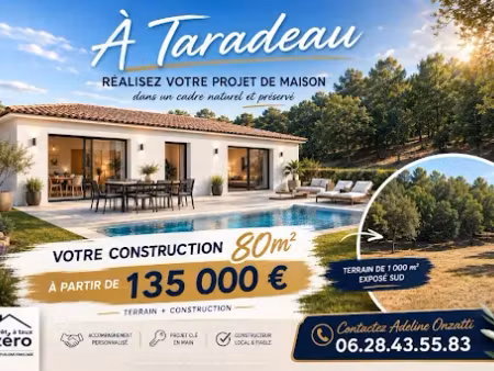 vente terrain 930 m² à taradeau (83460)  154 000 €