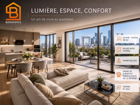 vente appartement 3 pièces 70 m² à nanterre (92000)  448 500 €