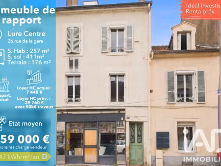 vente immeuble 0 pièces 411 m² à lure (70200)  159 000 €