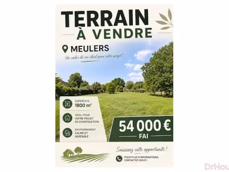 vente terrain 1800 m² à meulers (76510)  54 000 €