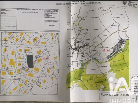 vente terrain 600 m² à morfontaine (54920)  85 000 €