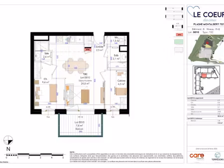 vente appartement 2 pièces 50.4 m² à la plagne (73210)  395 000 €