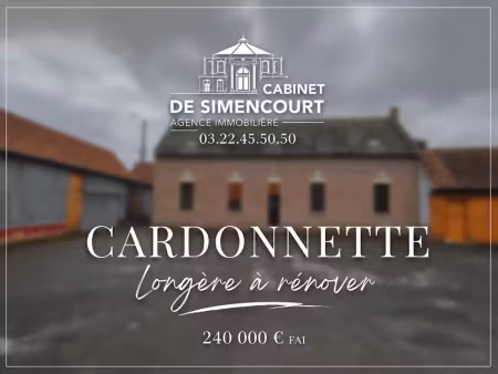 vente maison 5 pièces 100 m² à cardonnette (80260)  240 000 €