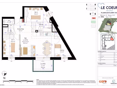 vente appartement 3 pièces 67.1 m² à la plagne (73210)  520 000 €