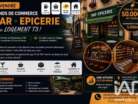 vente locaux professionnels 0 pièces 45 m² à la bouille (76530)  54 999 €