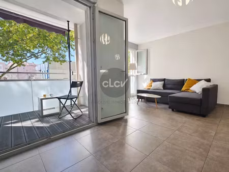 charpennes : t3 meublé avec balcon et garage dans résidence récente