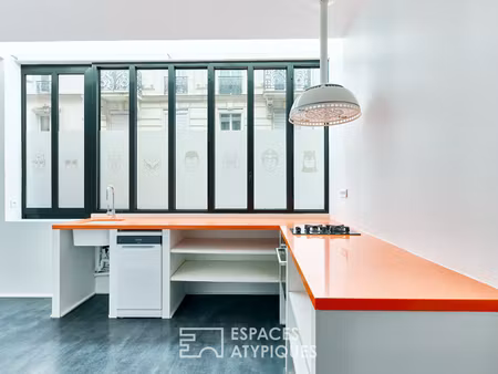 loft mixte dans un ancien parking réhabilité à montmartre